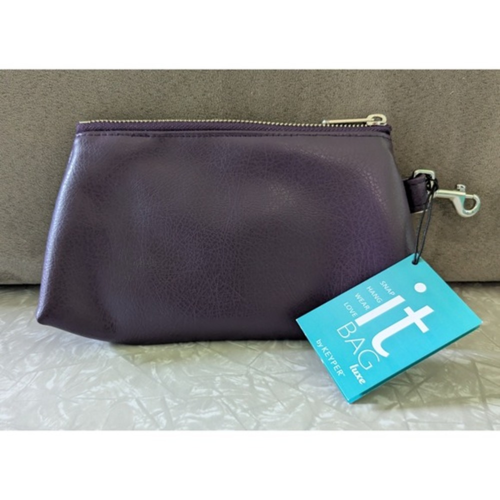 Purple Keyper It Bag - Soft Vegan Faux Leather 5"x8" Made in USA